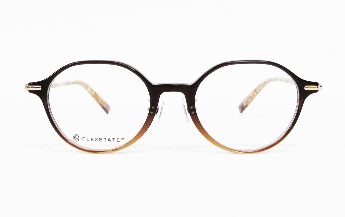 薄型非球面レンズ付【agnes b. アニエスべー 50-0099 Col.03(ブラウンハーフ)】