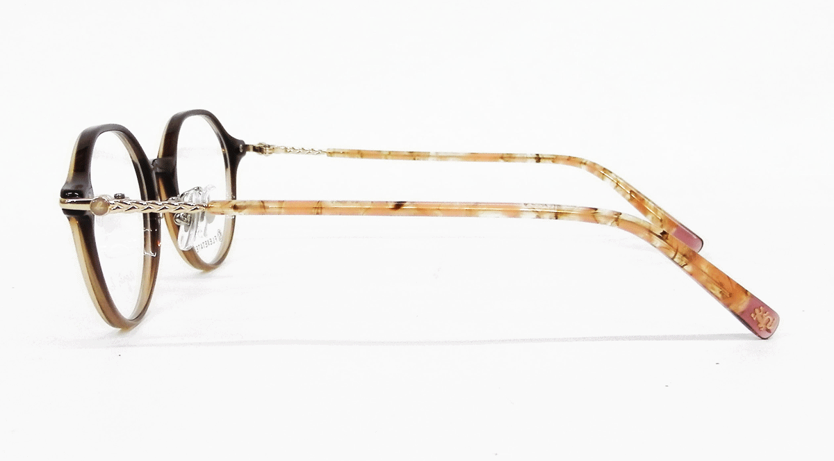 薄型非球面レンズ付【agnes b. アニエスべー 50-0099 Col.03(ブラウンハーフ)】