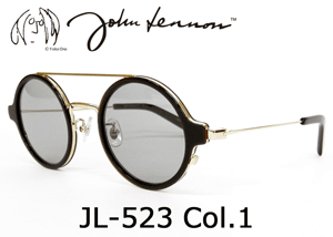 John Lennon（ジョンレノン） JL-523 Col.1（ライトゴールド+ライトグレー）UVカット付サングラス
