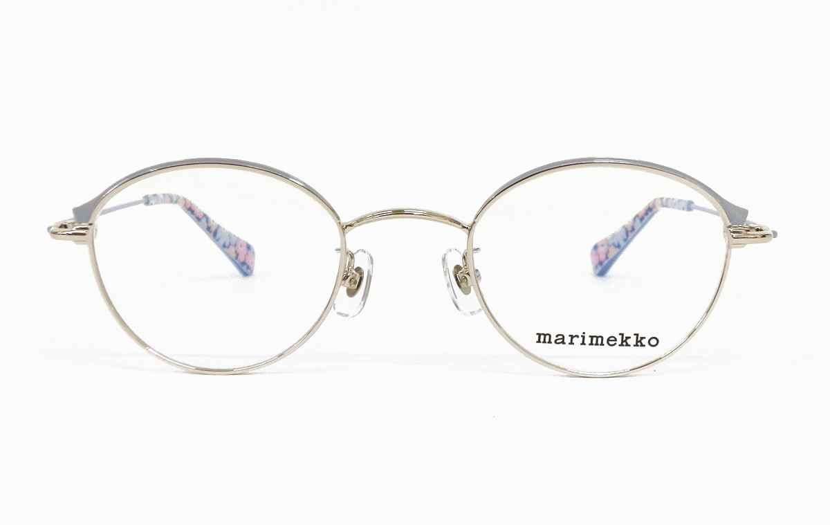 薄型非球面レンズ付【marimekko マリメッコ 32-0086 Col.03(ライトゴールド・ライトグレー)Jasmin】