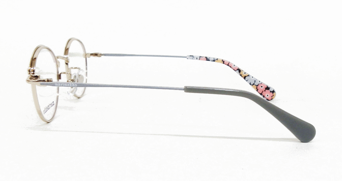 薄型非球面レンズ付【marimekko マリメッコ 32-0086 Col.03(ライトゴールド・ライトグレー)Jasmin】