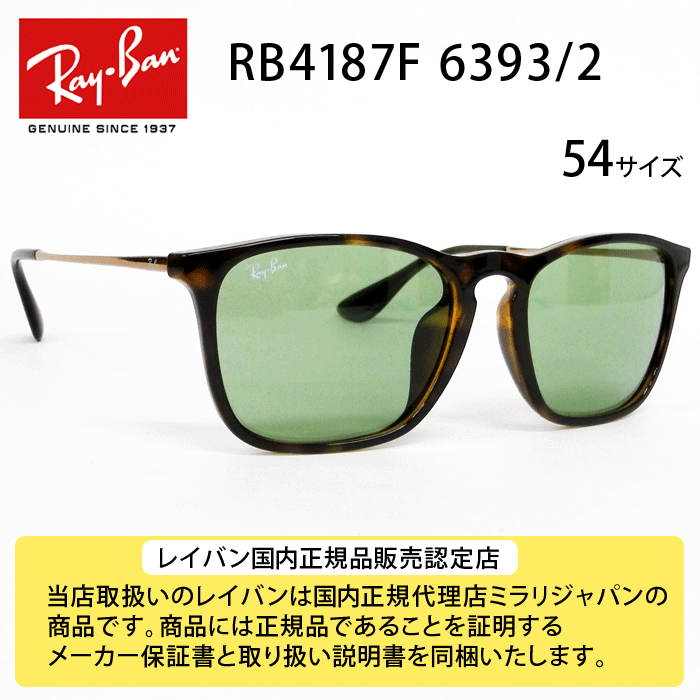 Ray-Ban RB4187F 6393/2 54-18 CHRIS CLASSIC Highstreet トレンディースタイル サングラス